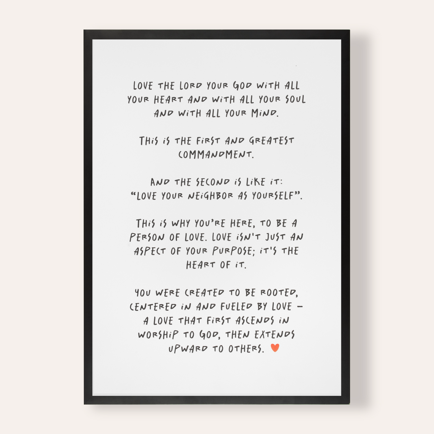 Love the Lord Graphic Framed Print