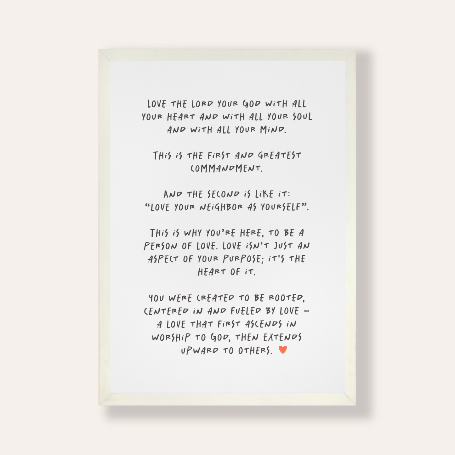 Love the Lord Graphic Framed Print