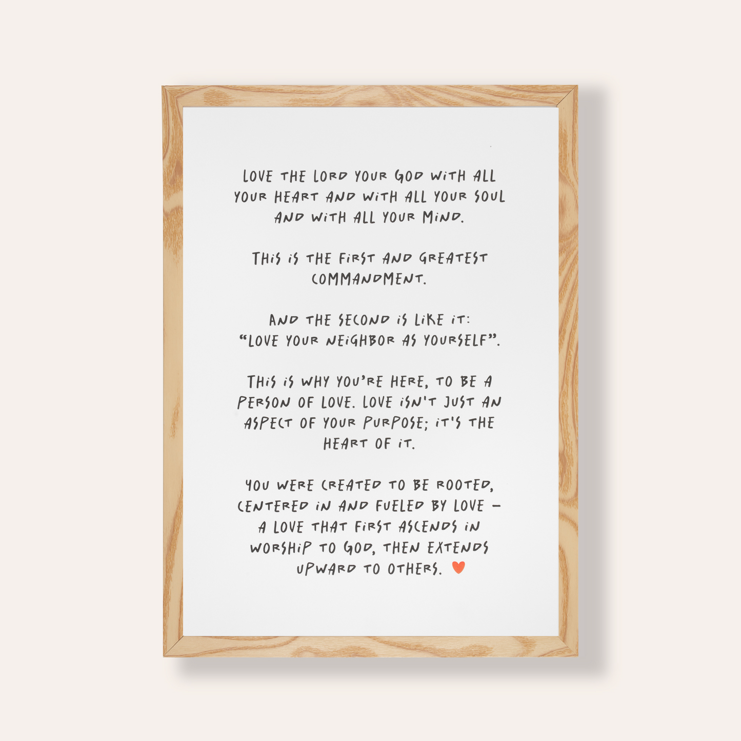 Love the Lord Graphic Framed Print