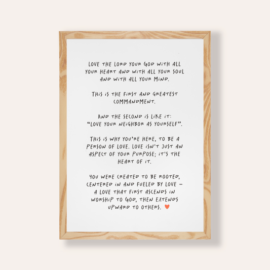 Love the Lord Graphic Framed Print