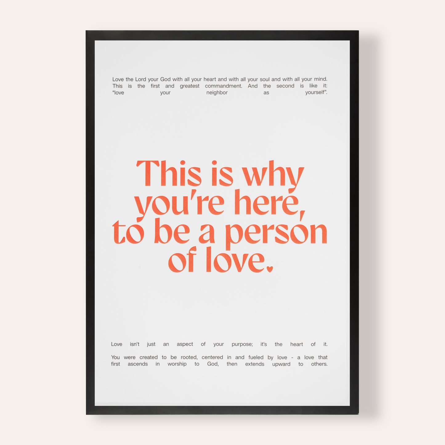 Love the Lord Wall Print