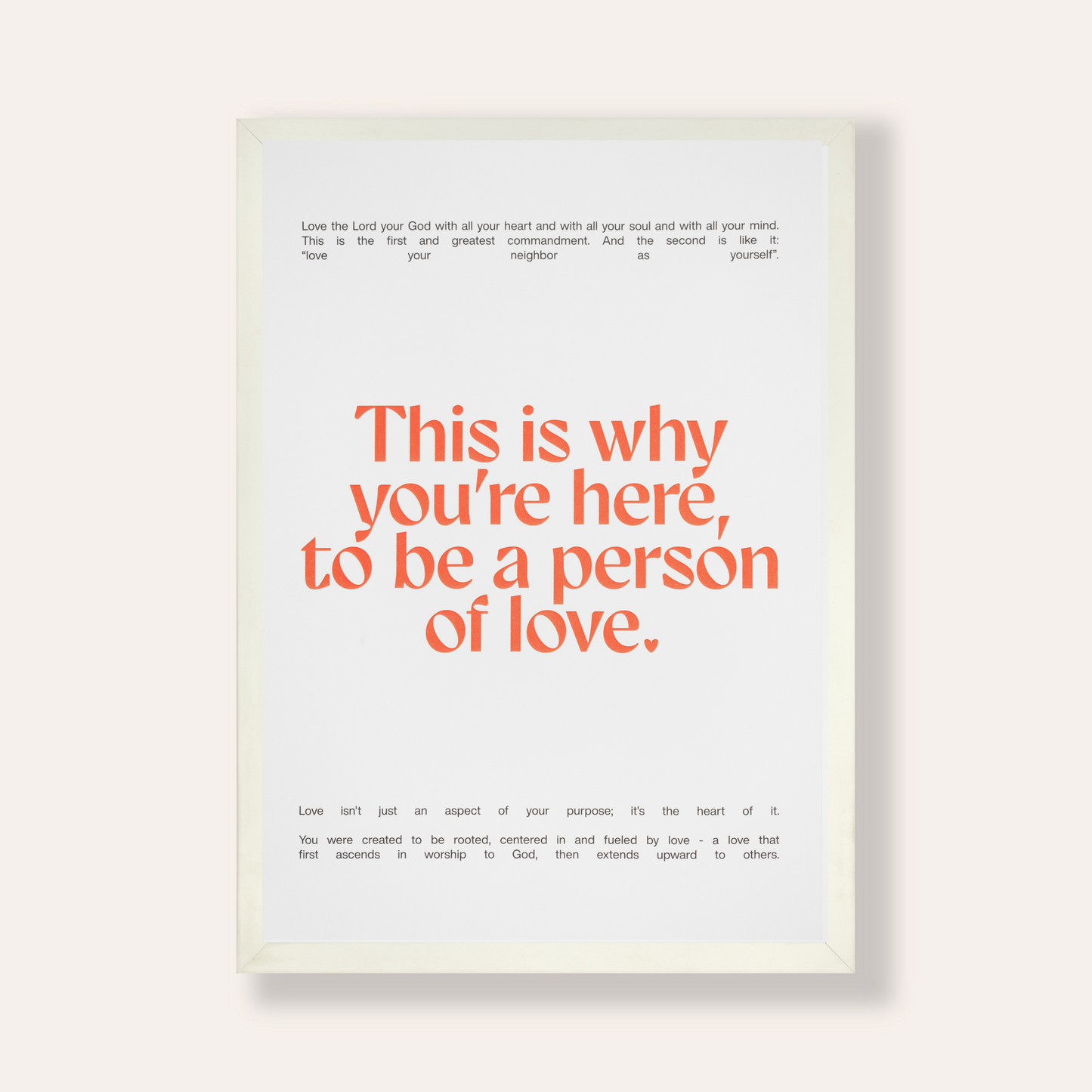 Love the Lord Wall Print