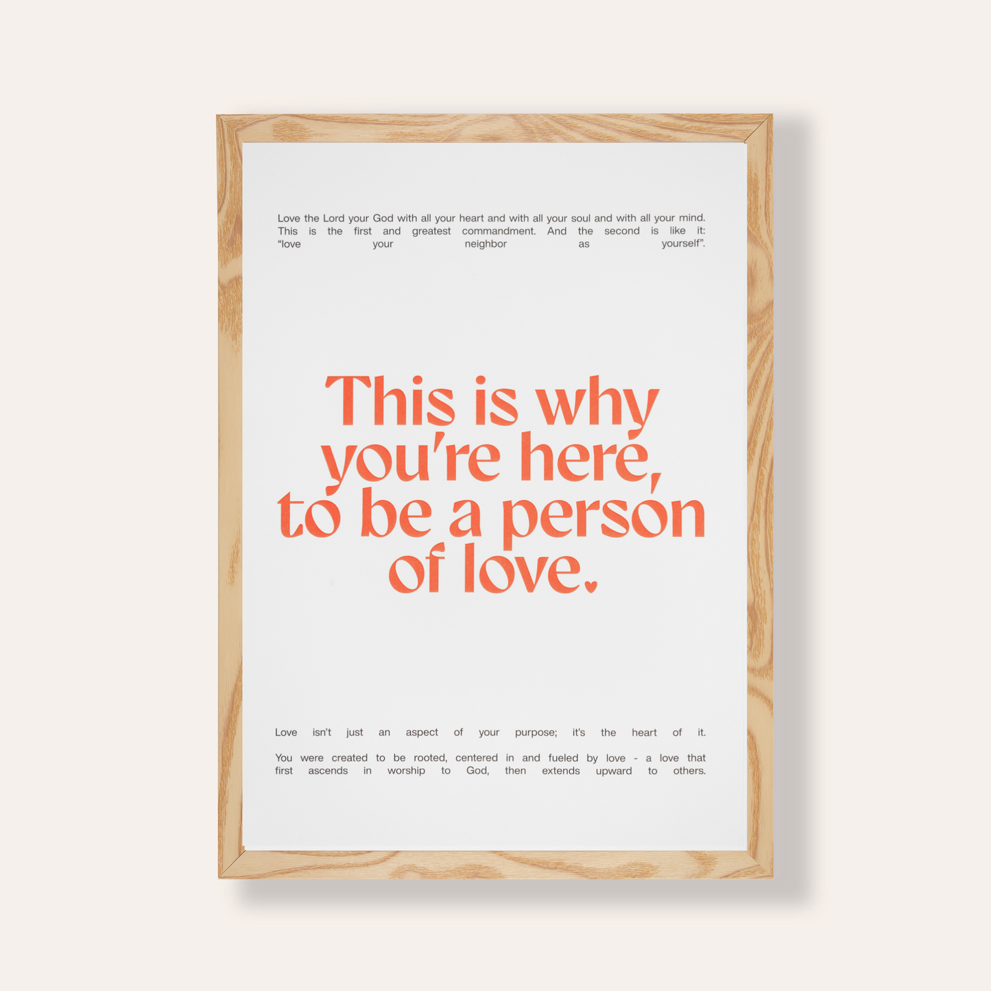 Love the Lord Wall Print