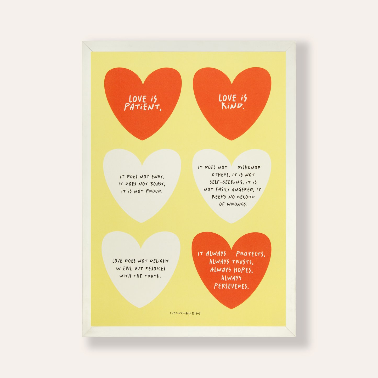 1 Corinthians 13 4-7 Graphic Wall Print