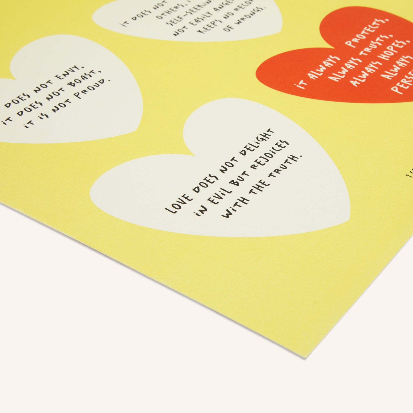 1 Corinthians 13 4-7 Graphic Wall Print