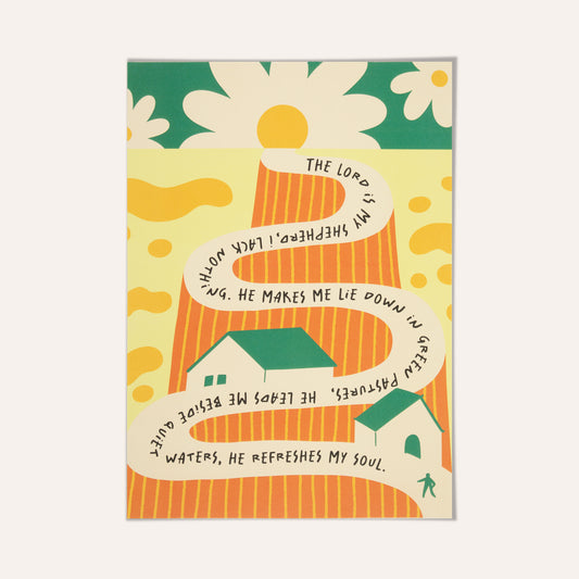 Psalm 23 Graphic Wall Print