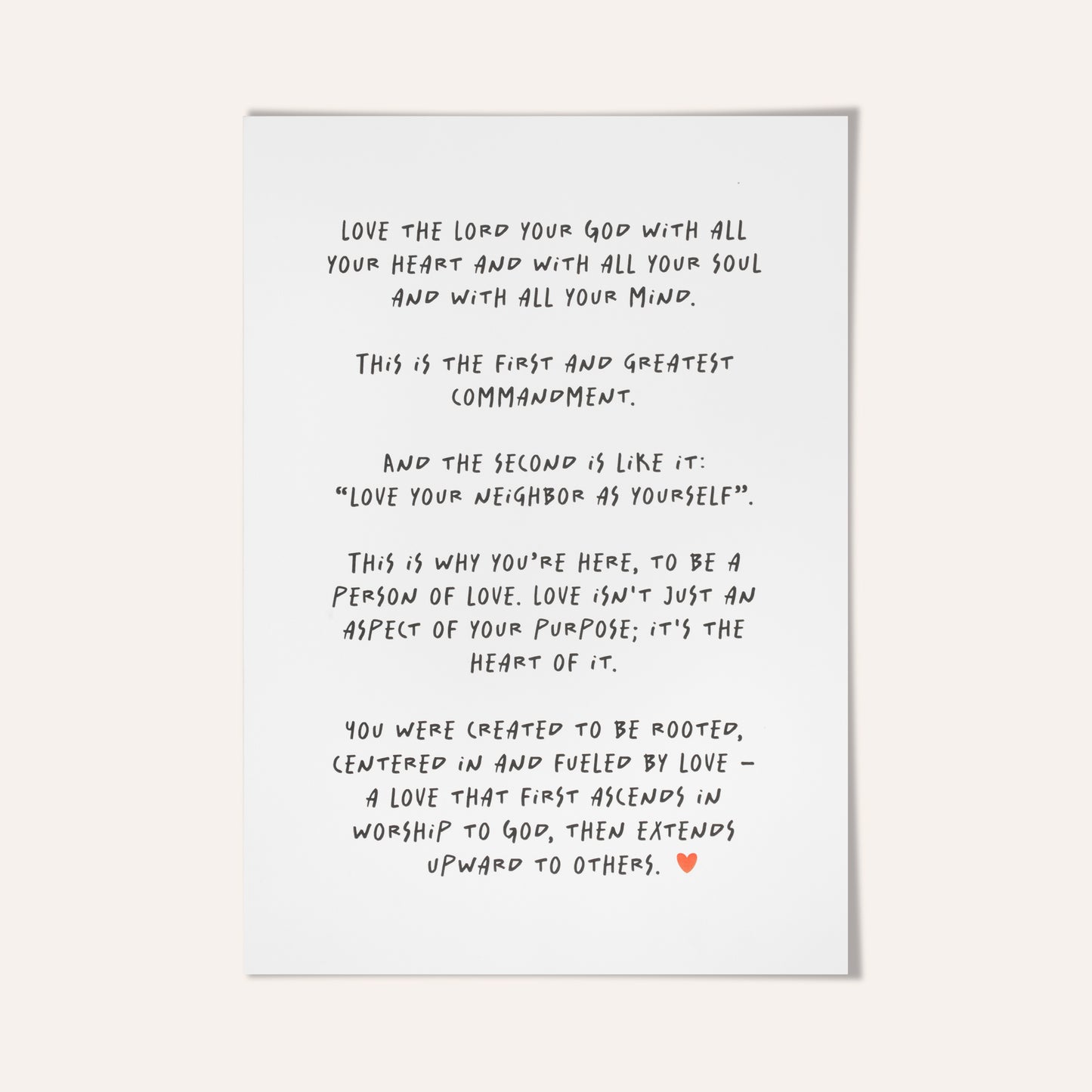 Love the Lord Graphic Framed Print