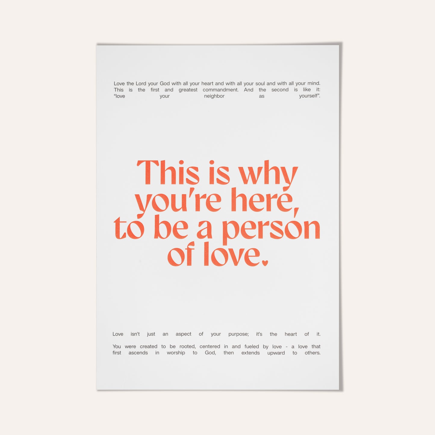 Love the Lord Wall Print